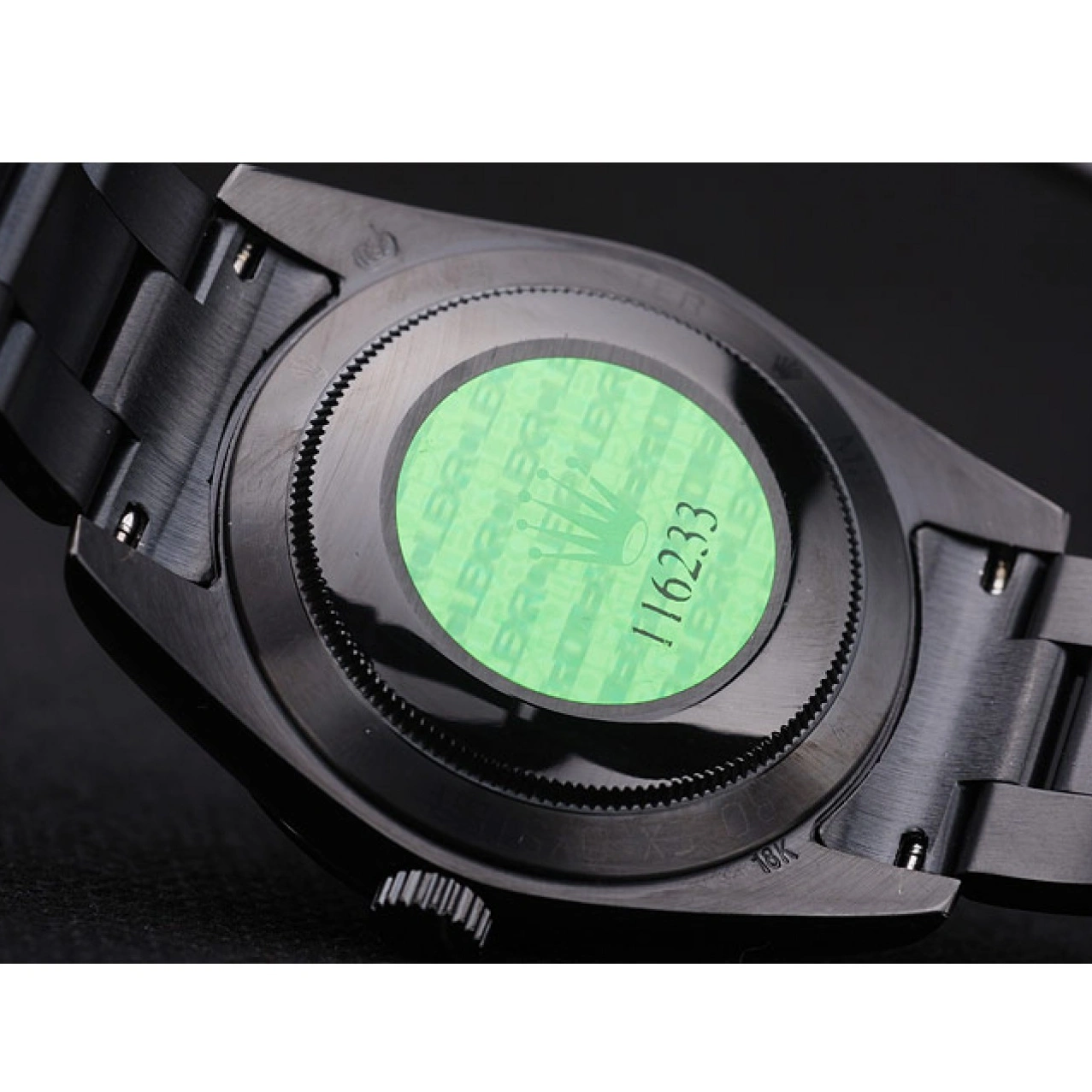 Good Copy Rolex Watches 7476 Stainless Black Dial Plated Milgaus Steel Bamford Bezel Ion Rolex 1016